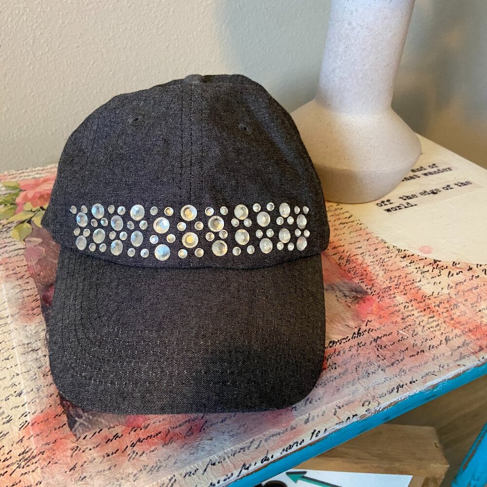 Disney Rhinestones Hidden Mickey Ears Baseball Cap - Dark Grey